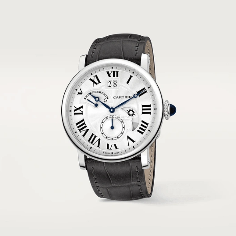 Cartier,Rotonde de Cartier 42mm,42mm,Stainless Steel,Silver,Automatic,Dule Time,Big Date,Retrograde,Day / Night Indication,48hours,In-house Caliber,W1556368