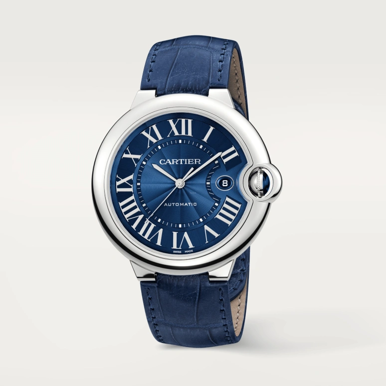 Cartier,Ballon Bleu de Cartier 42mm,42mm,Stainless Steel,Blue,Automatic,Day,42hours,WSBB0027