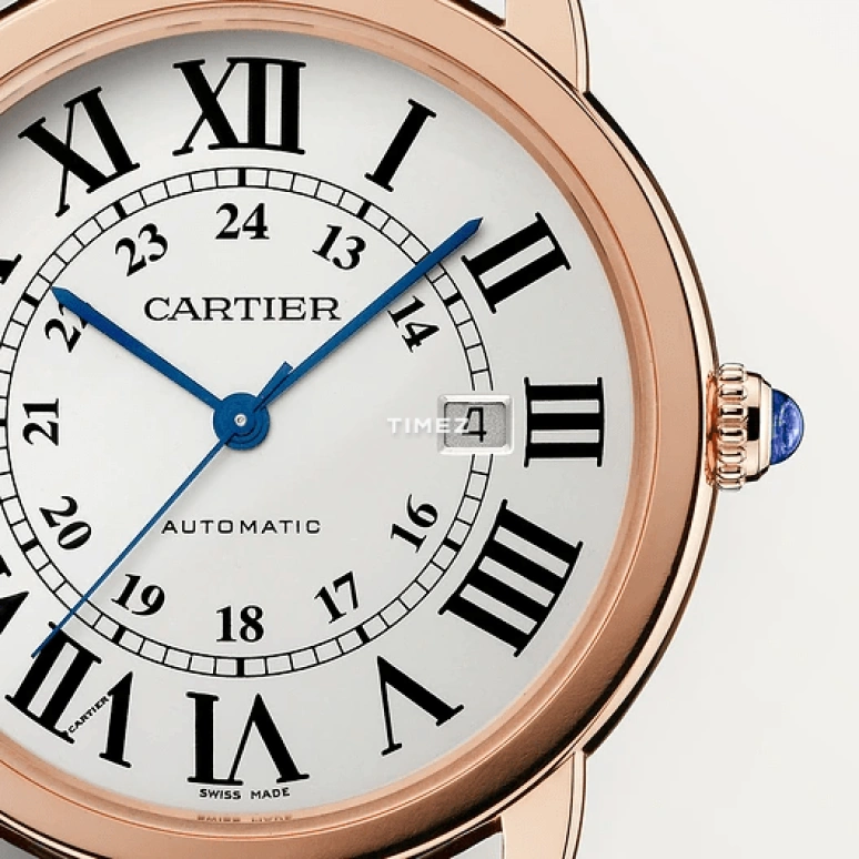 Cartier,Ronde de Cartier 42mm,42mm,Rose Gold,Silver,Automatic,Day,42hours,W6701009