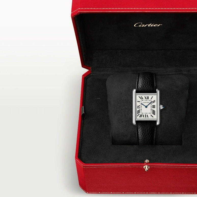 Cartier,Tank 33.70x25.50mm,33.70x25.50mm,Stainless Steel,Silver,Quartz,Sapphire,Crystal Glass,Square,WSTA0041