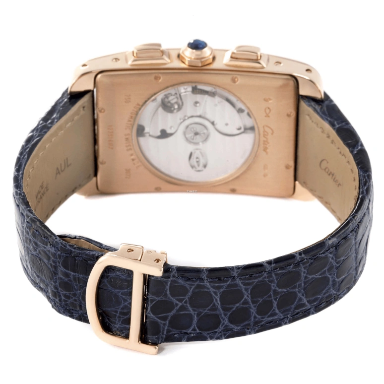 Cartier,Tank 31x52mm,31x52mm,Rose Gold,White,Automatic,Chronograph,Day,W2610751