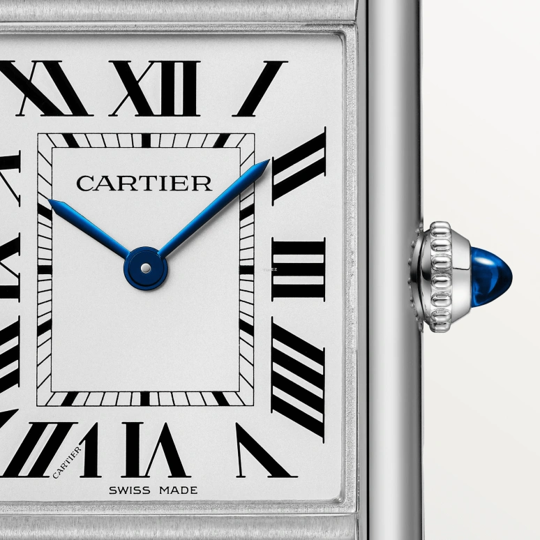 Cartier,Tank 33.70x25.50mm,33.70x25.50mm,Stainless Steel,Silver,Quartz,Sapphire,Crystal Glass,Square,WSTA0138