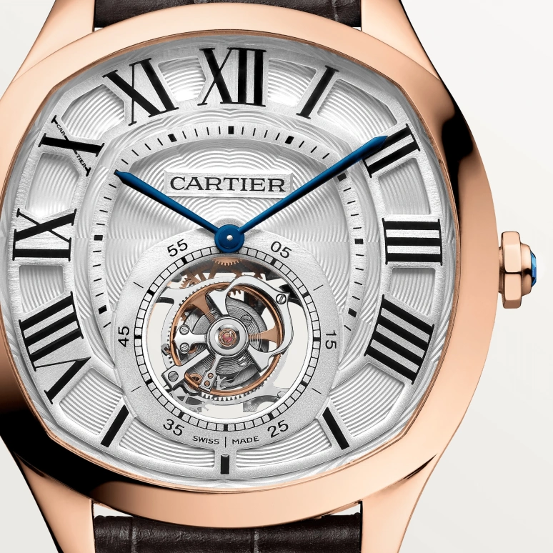 Cartier,Drive de Cartier 41mm,41mm,Pink Gold,Silver,Handwound,Tourbillon,50hours,W4100013