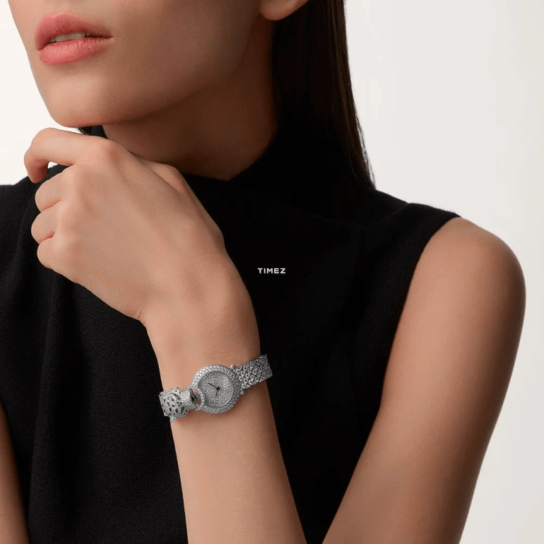 Cartier,High Jewelry Watches 23.60mm,23.60mm,White Gold,Silver,Quartz,Sapphire,Crystal Glass,Other,HPI01657