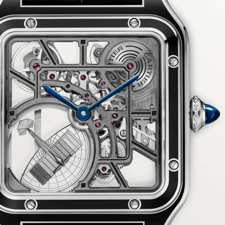 Cartier,Santos de Cartier 43.50x31.40mm,43.50x31.40mm,Stainless Steel,Grey,Automatic,44hours,In-house Caliber,WHSA0044