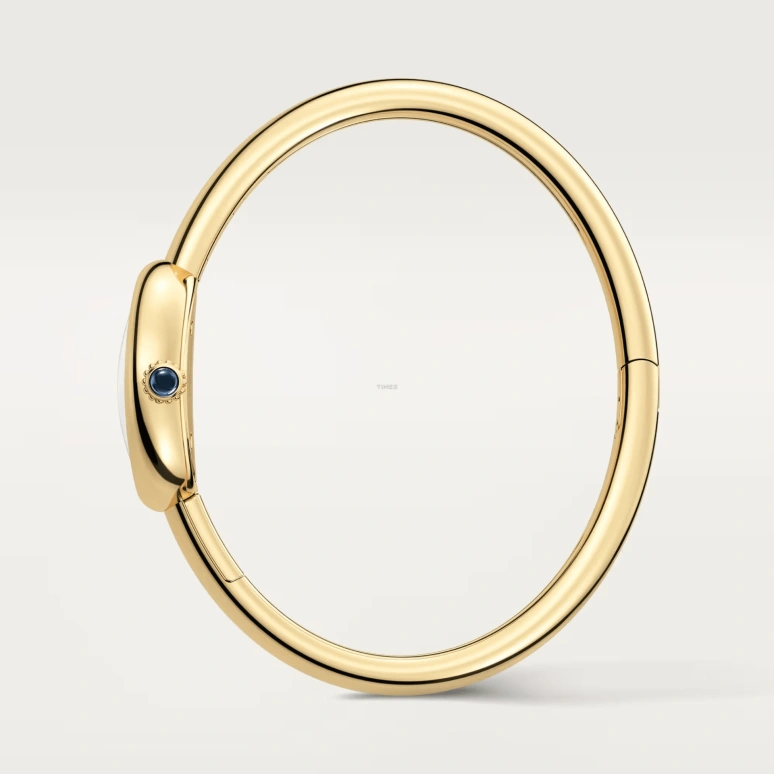 Cartier,Baignoire 24.60x18.70mm,24.60x18.70mm,Yellow Gold,Silver,Quartz,Sapphire,Crystal Glass,Oval,WGBA0035