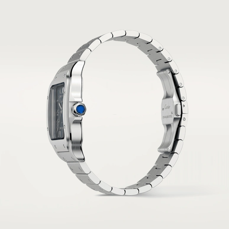 Cartier,Santos de Cartier 39.80mm,39.80mm,Stainless Steel,Gradient,Blue,Automatic,42hours,In-house Caliber,WSSA0030