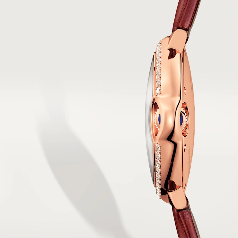 Cartier,Ballon Bleu de Cartier 33mm,33mm,Rose Gold,Silver,Automatic,Sapphire,Crystal Glass,Round,WJBB0033