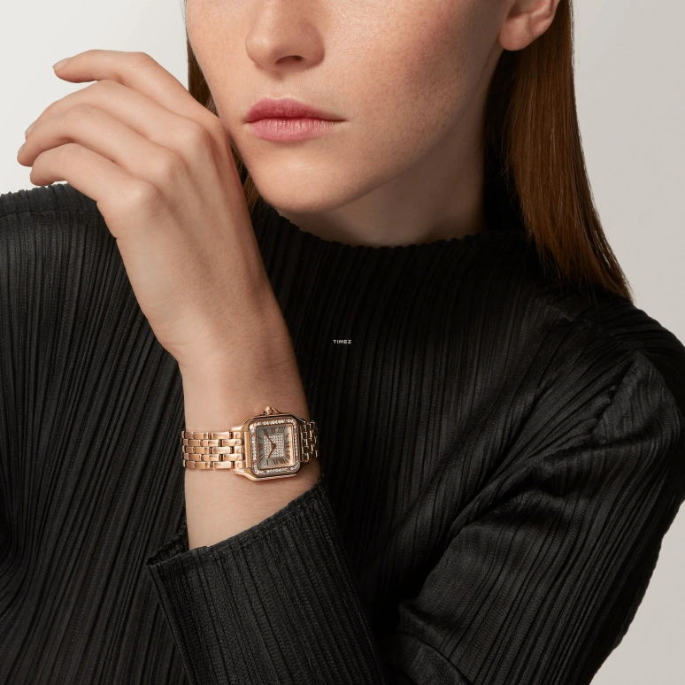 Cartier,Panthère de Cartier 36.50x26.70mm,36.50x26.70mm,Yellow Gold,Silver,Quartz,Glass,Square,WJPN0093
