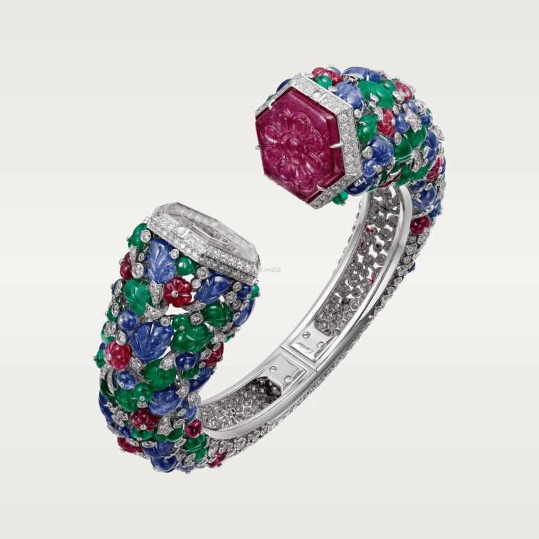Cartier,High Jewelry Watches ,White Gold,Red,Handwound,In-house Caliber,Sapphire,Crystal Glass,HPI00977