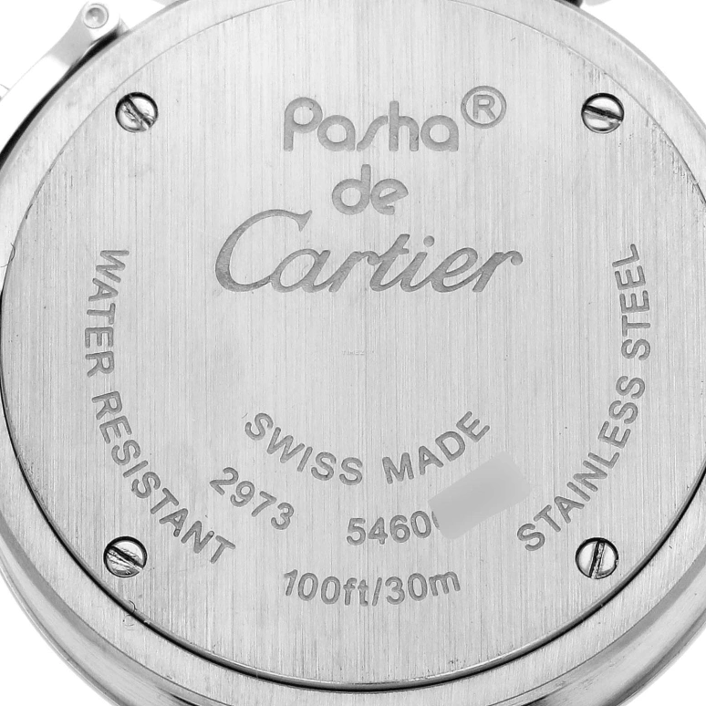 Cartier,Pasha de Cartier 27mm,27mm,Stainless Steel,Silver,Quartz,In-house Caliber,Sapphire,Crystal Glass,W3140025