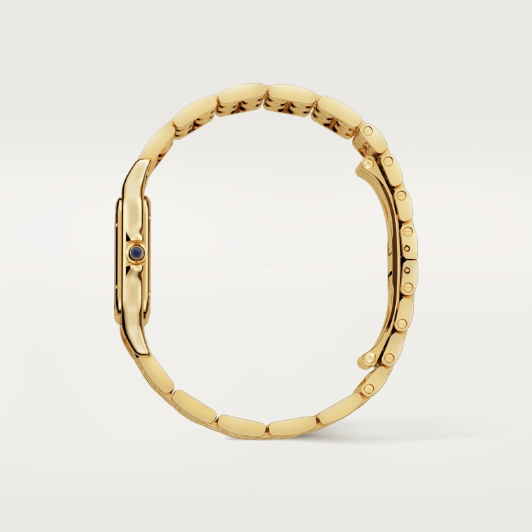 Cartier,Panthère de Cartier 29x37mm,29x37mm,Yellow Gold,Silver,Quartz,Sapphire,Crystal Glass,Square,WGPN0009