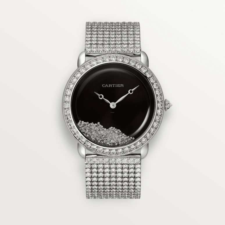 Cartier,Panthère Jewelry Watches 37mm,37mm,White Gold,Black,Handwound,36hours,In-house Caliber,HPI01356