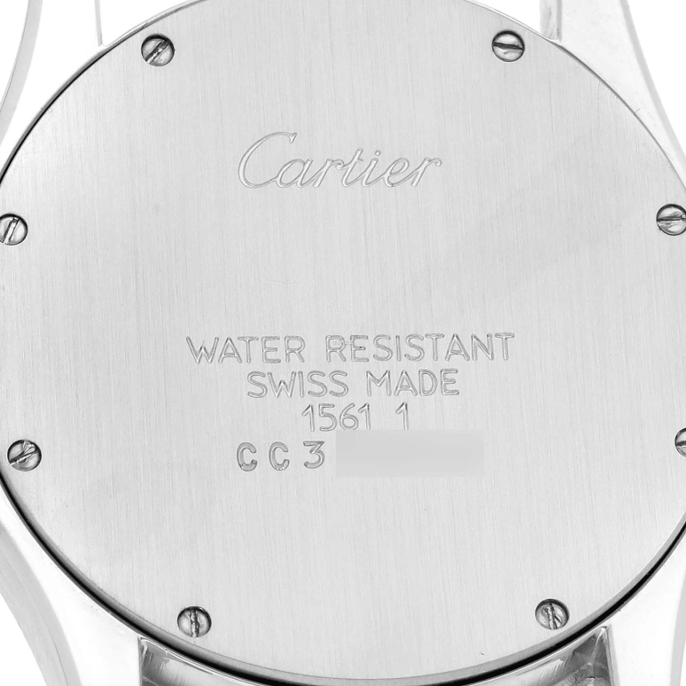 Cartier,Santos de Cartier 33mm,33mm,Stainless Steel,Silver,Quartz,Day,Sapphire,Crystal Glass,W20027K1