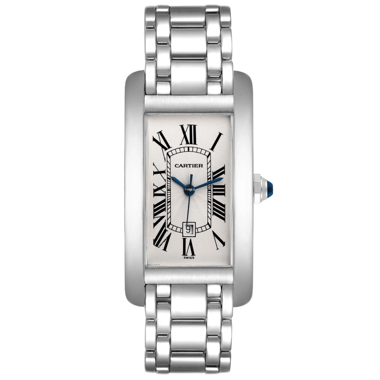 Cartier,Tank 41x23mm,41x23mm,White Gold,Silver,Automatic,Day,In-house Caliber,W26036L1