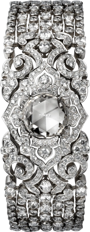 Cartier,High Jewelry Watches ,White Gold,Silver,Quartz,Sapphire,Crystal Glass,Other,HPI00467