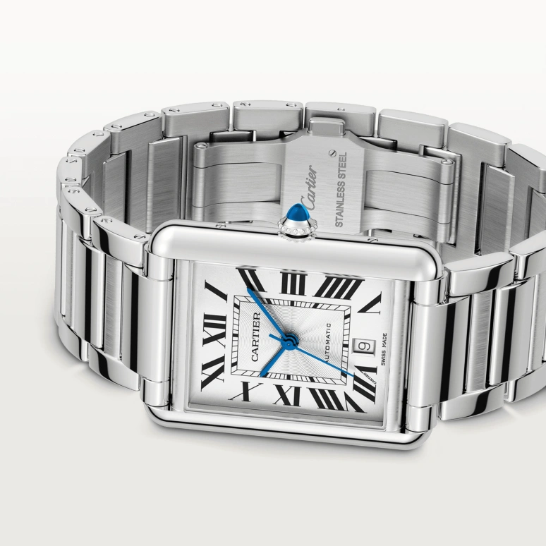 Cartier,Tank 41x31mm,41x31mm,Stainless Steel,Silver,Automatic,Day,42hours,WSTA0053