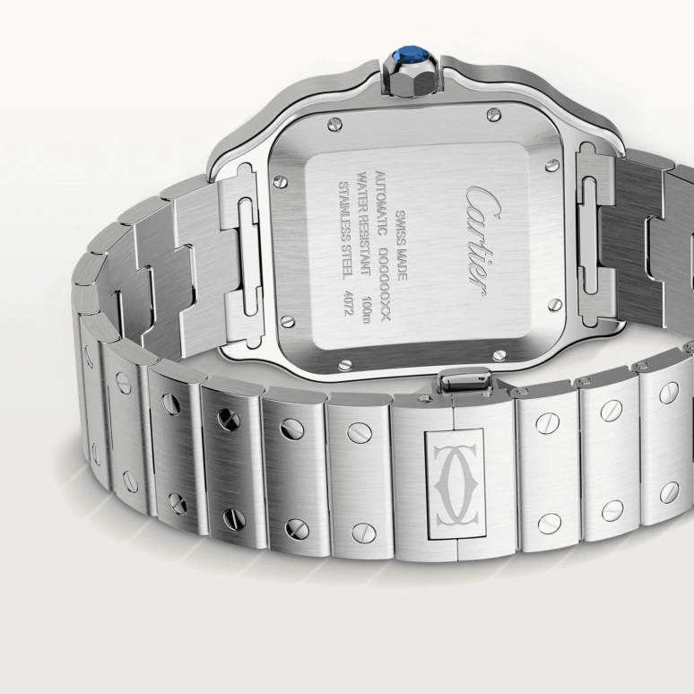 Cartier,Santos de Cartier 39.80mm,39.80mm,Stainless Steel,Gradient,Blue,Automatic,42hours,In-house Caliber,WSSA0030