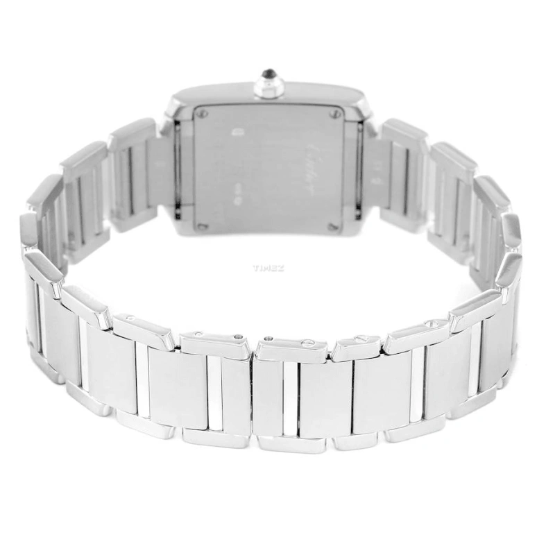 Cartier,Tank 20x25mm,20x25mm,White Gold,Silver,Quartz,In-house Caliber,Sapphire,Crystal Glass,W50012S3