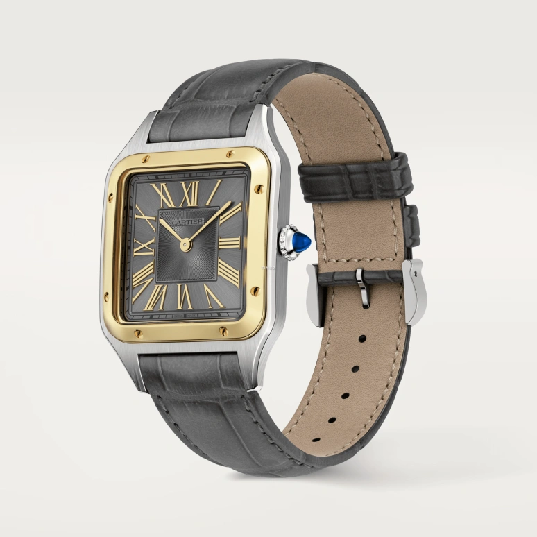 Cartier,Santos de Cartier 43.50x31.40mm,43.50x31.40mm,Stainless Steel,Grey,Quartz,Sapphire,Crystal Glass,Square,W2SA0036
