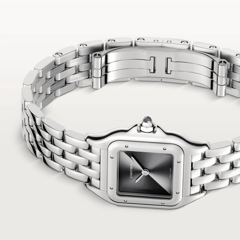 Cartier,Panthère de Cartier 22x30mm,22x30mm,Stainless Steel,Black,Gradient,Grey,Quartz,Sapphire,Crystal Glass,Square,WSPN0010