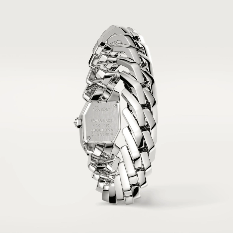 Cartier,Maillon de Cartier 31x17mm,31x17mm,White Gold,Silver,Quartz,Sapphire,Crystal Glass,Other,WJBJ0003