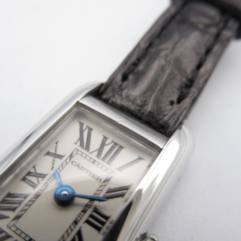 Cartier,Tank ,White Gold,Silver,Quartz,Sapphire,Crystal Glass,Square,W1540856