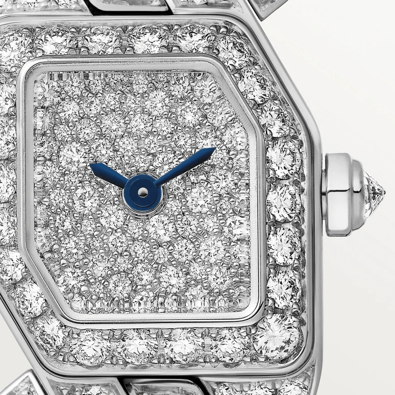 Cartier,Maillon de Cartier 16x17mm,16x17mm,White Gold,Silver,Quartz,Sapphire,Crystal Glass,Other,WJBJ0005