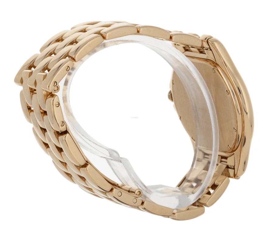 Cartier,Other 33mm,33mm,Yellow Gold,Silver,Grey,Quartz,Day,Sapphire,Crystal Glass,W25013B9