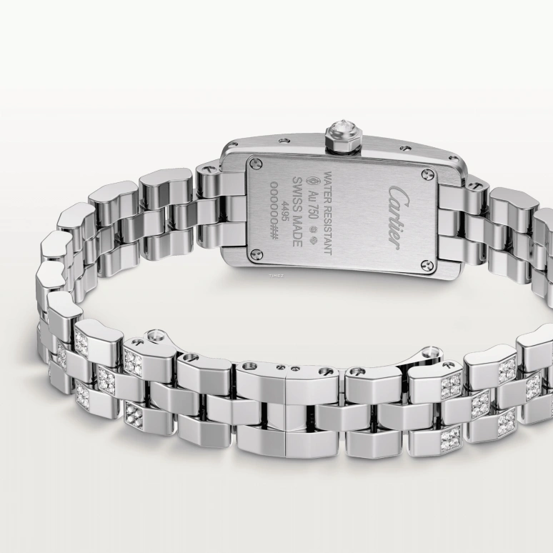 Cartier,Tank 28x15.20mm,28x15.20mm,White Gold,Silver,Quartz,Sapphire,Crystal Glass,Square,WJTA0067