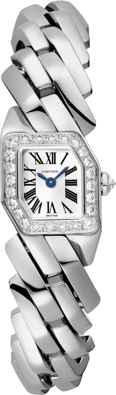 Cartier,Maillon de Cartier 31x17mm,31x17mm,White Gold,Silver,Quartz,Sapphire,Crystal Glass,Other,WJBJ0003