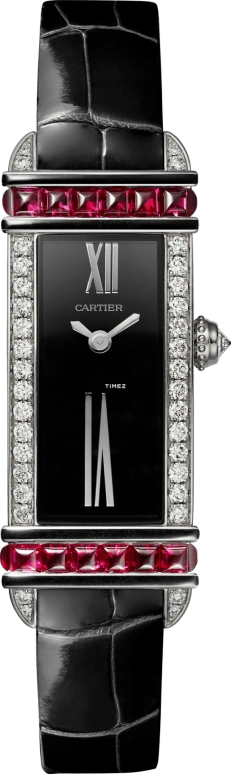 Cartier,Tank 41x16mm,41x16mm,White Gold,Black,Quartz,Sapphire,Crystal Glass,Square,WJLI0014
