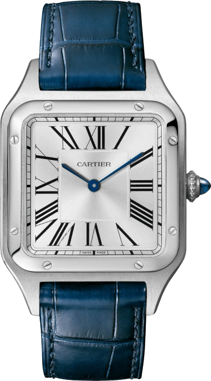 Cartier,Santos de Cartier 43.50x31.40mm,43.50x31.40mm,Stainless Steel,Silver,Quartz,Sapphire,Crystal Glass,Square,WSSA0022