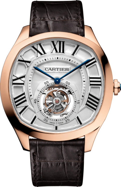 Cartier,Drive de Cartier 41mm,41mm,Pink Gold,Silver,Handwound,Tourbillon,50hours,W4100013
