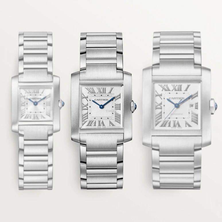 Cartier,Tank 32x27mm,32x27mm,Stainless Steel,Silver,Quartz,Sapphire,Crystal Glass,Square,WSTA0074