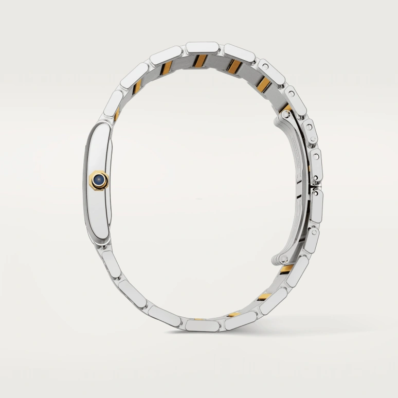 Cartier,Tank 30x25mm,30x25mm,Stainless Steel,Yellow Gold,Silver,Quartz,In-house Caliber,Sapphire,Crystal Glass,W2TA0003
