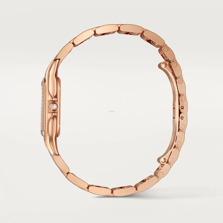 Cartier,Panthère de Cartier 36.50x26.70mm,36.50x26.70mm,Rose Gold,Silver,Quartz,Glass,Square,WJPN0092