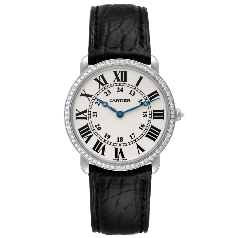 Cartier,Ronde de Cartier 36mm,36mm,White Gold,Silver,Handwound,36hours,In-house Caliber,WR000551