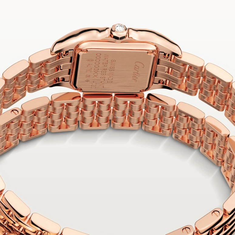 Cartier,Panthère de Cartier 22x30.30mm,22x30.30mm,Rose Gold,Silver,Quartz,Sapphire,Crystal Glass,Square,WJPN0051