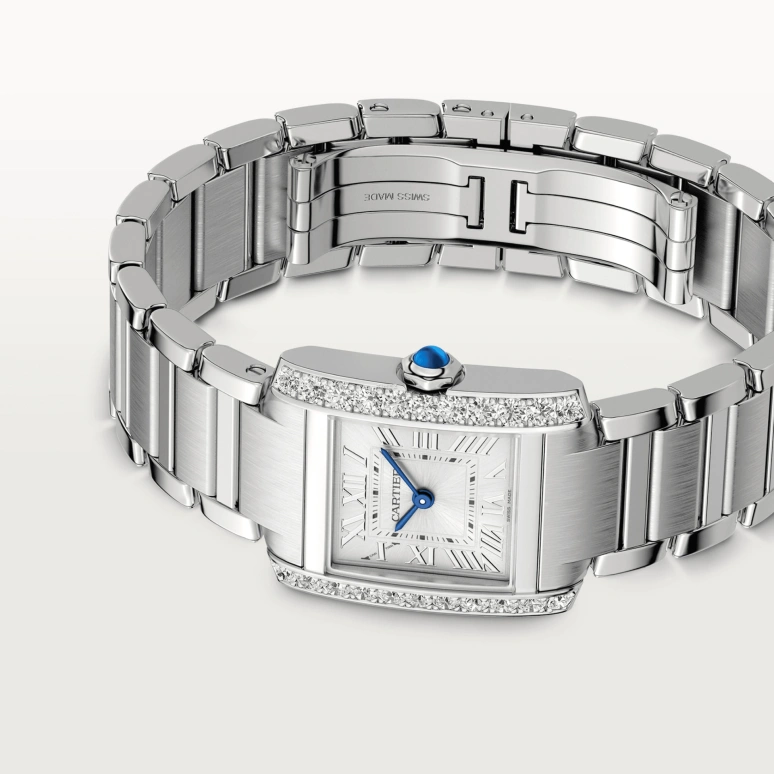 Cartier,Tank 25.70x21.20mm,25.70x21.20mm,Stainless Steel,Silver,Quartz,Sapphire,Crystal Glass,Square,W4TA0020