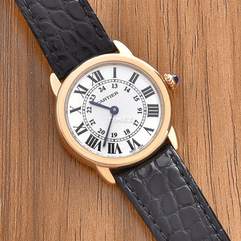 Cartier,Ronde de Cartier 29.50mm,29.50mm,Rose Gold,Stainless Steel,Silver,Quartz,Sapphire,Crystal Glass,Round,W6701007