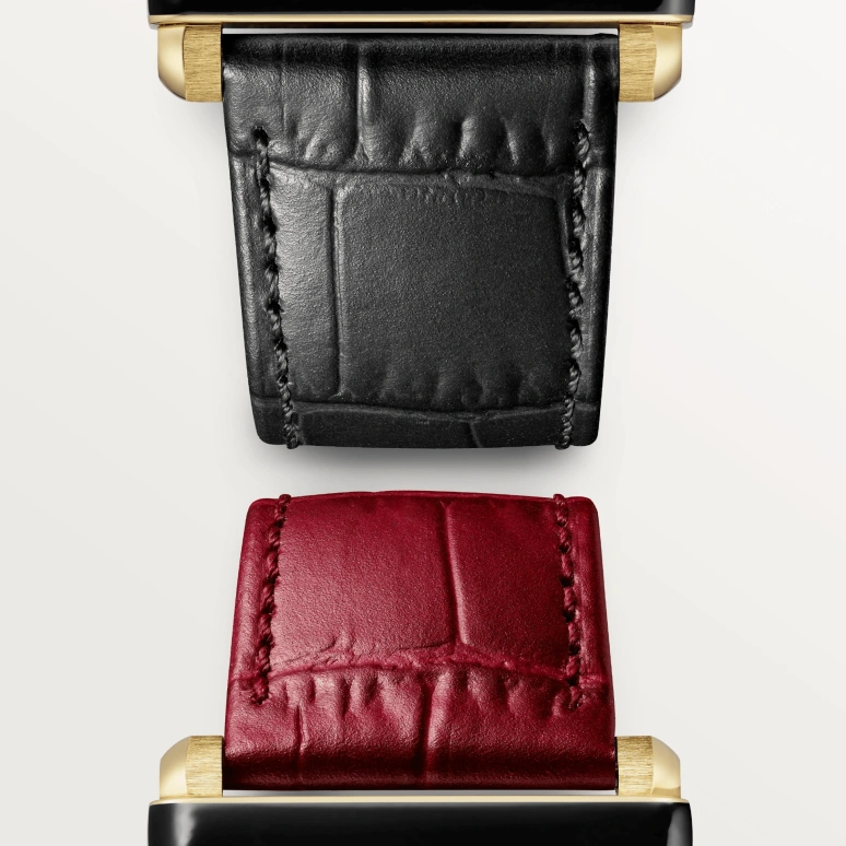 Cartier,Tank 39.50x29.20mm,39.50x29.20mm,Yellow Gold,Black,Red,Handwound,38hours,In-house Caliber,WHTA0016