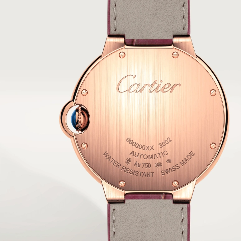 Cartier,Ballon Bleu de Cartier 36mm,36mm,Rose Gold,Silver,Automatic,Sapphire,Crystal Glass,Round,WJBB0034