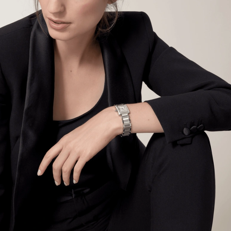 Cartier,Tank 25x20mm,25x20mm,Stainless Steel,Silver,Quartz,Sapphire,Crystal Glass,Square,W4TA0008