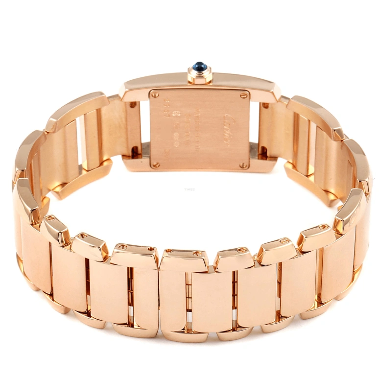 Cartier,Tankissime 30x20mm,30x20mm,Rose Gold,Silver,Quartz,Sapphire,Crystal Glass,Square,W650048H