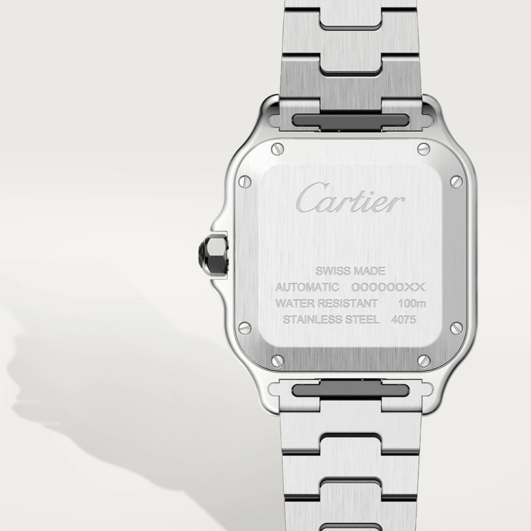 Cartier,Santos de Cartier 35.10mm,35.10mm,Stainless Steel,Silver White,Automatic,42hours,In-house Caliber,W2SA0016