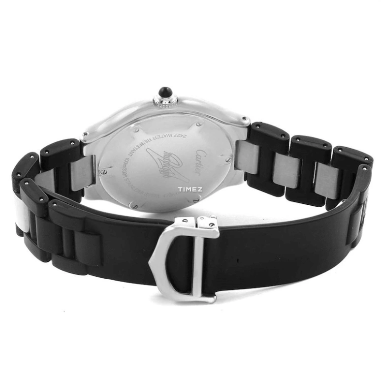 Cartier,21 Chronoscaph 37mm,37mm,Stainless Steel,Black,Automatic,Day,Sapphire,Crystal Glass,W10147U2