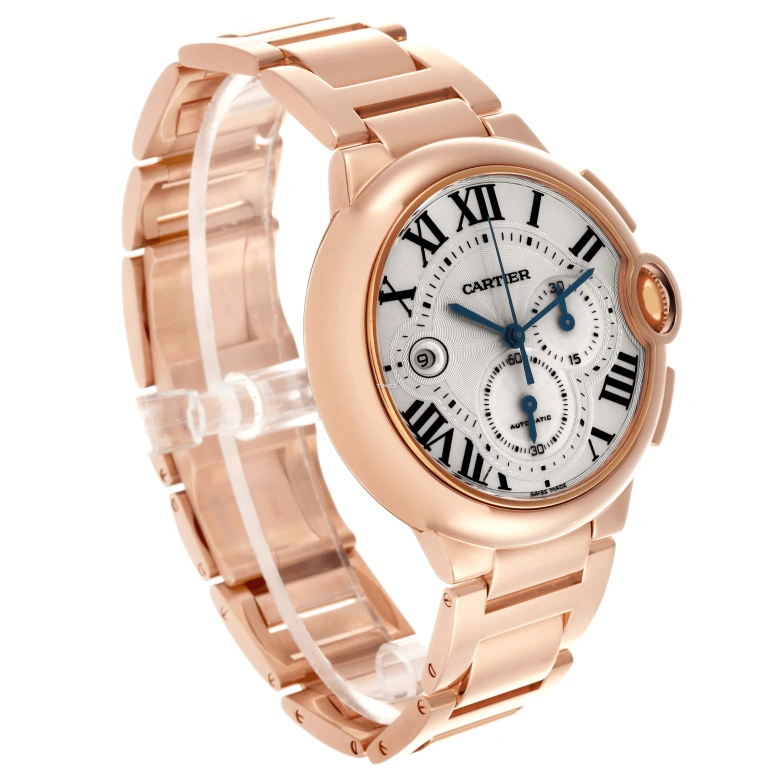 Cartier,Ballon Bleu de Cartier 47mm,47mm,Rose Gold,Silver,Automatic,Chronograph,Day,W6920010