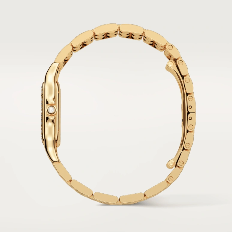 Cartier,Panthère de Cartier 27x36mm,27x36mm,Yellow Gold,Silver,Quartz,Sapphire,Crystal Glass,Square,WJPN0016