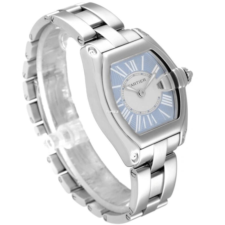 Cartier,Drive de Cartier 30mm,30mm,Stainless Steel,Blue,White,Quartz,Day,Sapphire,Crystal Glass,W62053V3